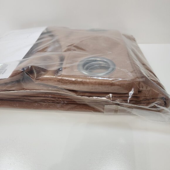 NEW Ikea Revlummer Brown Curtains 1 Pair (2 Panels) 55" x 84" 005.713.87 Solid X - Picture 6 of 7